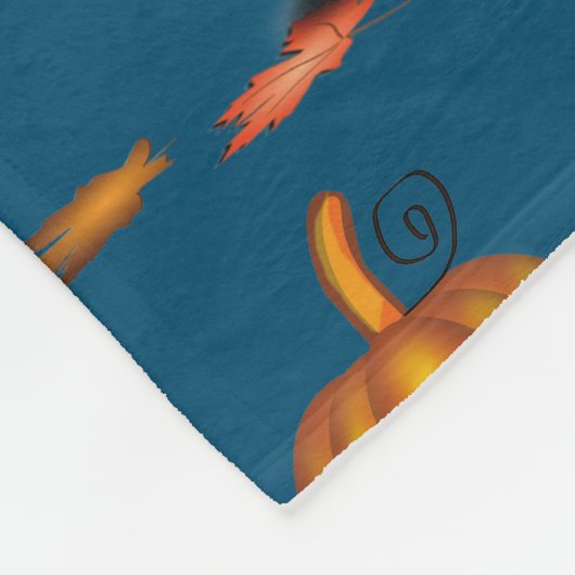 Modernes Blau | ERNTEDANK | Kürbis Fleecedecke (Ecke)