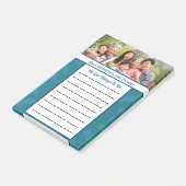 Modernes Blau für eine individuelle Familie Post-it Klebezettel (angewinkelt)