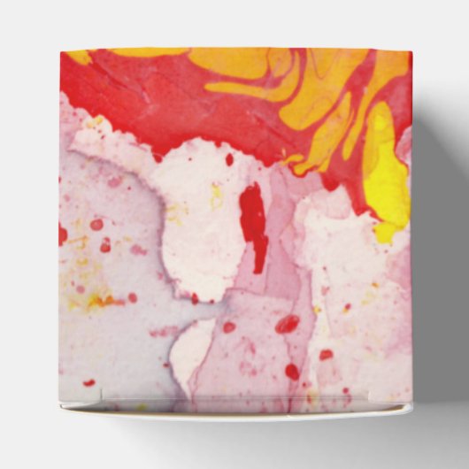 Modernes, blau-gelb-grünes Lila Marmorbild Geschenkschachtel (Oben)