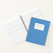 Modernes blau gestreiftes Notizbuch (Innenseite)