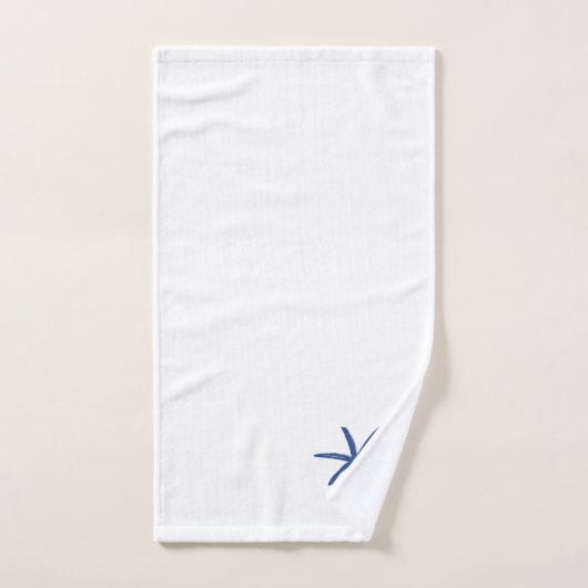 Modernes, blau gestrichenes Handtuch aus Palmen Badhandtuch Set (Handtuch)