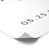 Modernes Blau können wir warten Junge Begrüßungsze Poster (Ecke)