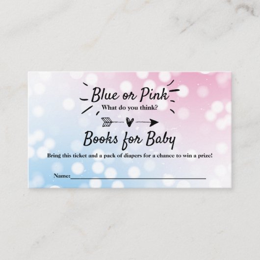 Modernes Blau oder Rosa? Geschlechtsspezifische Pa Begleitkarte (Vorderseite)