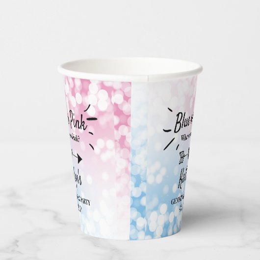 Modernes Blau oder Rosa? Party Pappbecher (Rechts)