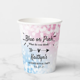 Modernes Blau oder Rosa? Party Pappbecher