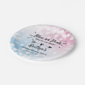 Modernes Blau oder Rosa? Party Pappteller (Schrägansicht)