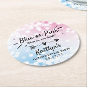 Modernes Blau oder Rosa? Party Runder Pappuntersetzer (Angewinkelt)