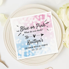 Modernes Blau oder Rosa? Party Serviette