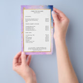 Modernes Blau Pink Gold Flyer (Handgriff)