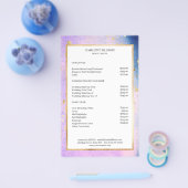 Modernes Blau Pink Gold Flyer (Einzeln)