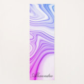 Modernes, blau-rosa Flüssigkeitsprofil Yogamatte (Vorderseite)