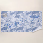 Modernes Blau Strandtuch (Vorderseite)