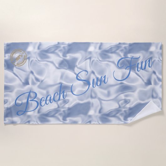 Modernes Blau Strandtuch (Vorderseite)