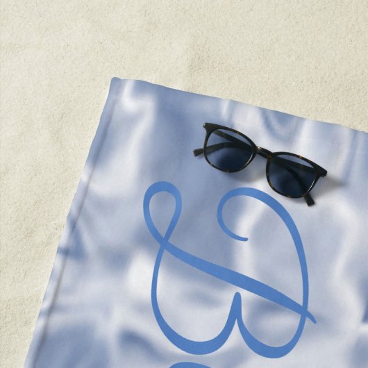 Modernes Blau Strandtuch (Beispiel)