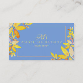 Modernes Blau und Gelb Visitenkarte