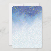 Modernes Blau und Gold Annaprashan Einladung (Rückseite)