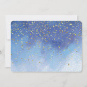 Modernes Blau und Gold Annaprashan Einladung (Rückseite)