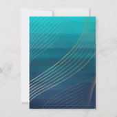 Modernes Blau und Gold Bat Mitzvah oder Bar Mitzva Einladung (Rückseite)