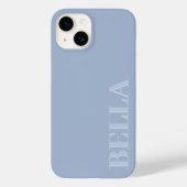 Modernes Blau und Grau erste minimalistische zeitg Case-Mate iPhone Hülle (Rückseite)