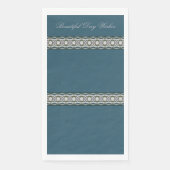 Modernes Blau und Grau Serviette (Vorderseite)