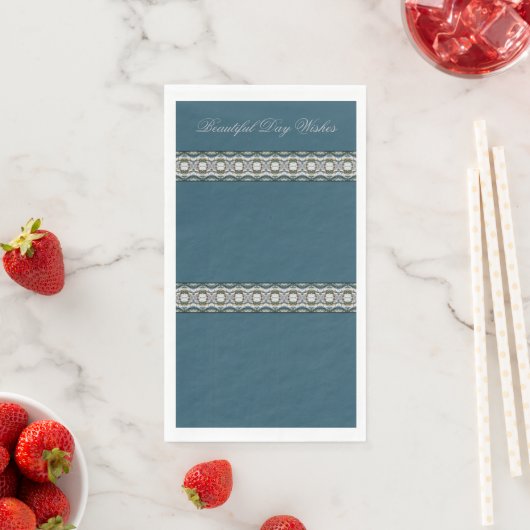 Modernes Blau und Grau Serviette (Beispiel)