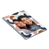 Modernes Blau und Rose Abstrakt Print Foto Arch Notizblock (Rechte Seite)