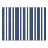 Modernes Blau- und Weißstreifenmuster Tischdecke (Vorderseite (Horizontal))