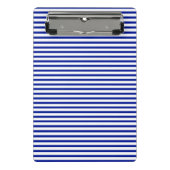 Modernes, blau-weiß-dünnes Kobaltmuster Mini Klemmbrett (Vorderseite)