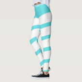 modernes Blau-Weiß-Training Leggings (Links)