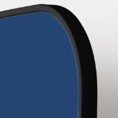 Modernes blau-weißes Monogramm Pickleball Schläger (Linke Seite)