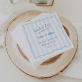 Modernes Blau, zwei weniger Fische im Polterabend Serviette