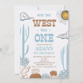 Modernes blaubraunes Licht, wie der Westen ein Geb Einladung (Vorderseite)