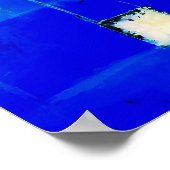 Modernes blaues Abstraktes Poster Decorative Kunst (Ecke)