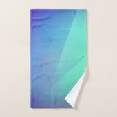 Modernes blaues Aqua und türkisfarbene geometrisch Badhandtuch Set (Handtuch)