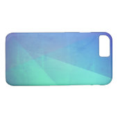 Modernes blaues Aqua und türkisfarbene geometrisch Case-Mate iPhone Hülle (Rückseite (Horizontal))