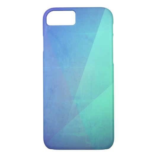 Modernes blaues Aqua und türkisfarbene geometrisch Case-Mate iPhone Hülle (Rückseite)