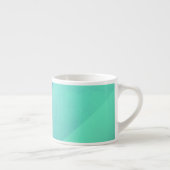 Modernes blaues Aqua und türkisfarbene geometrisch Espressotasse (Rechts)