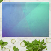 Modernes blaues Aqua und türkisfarbene geometrisch Geschirrtuch (Gefaltet)