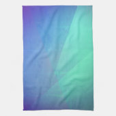 Modernes blaues Aqua und türkisfarbene geometrisch Geschirrtuch (Vertikal)