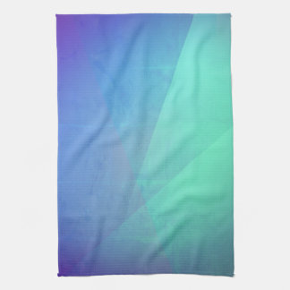 Modernes blaues Aqua und türkisfarbene geometrisch Geschirrtuch