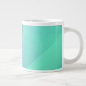 Modernes blaues Aqua und türkisfarbene geometrisch Jumbo-Tasse (Rechts)