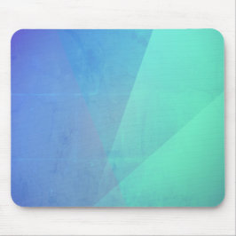 Modernes blaues Aqua und türkisfarbene geometrisch Mousepad