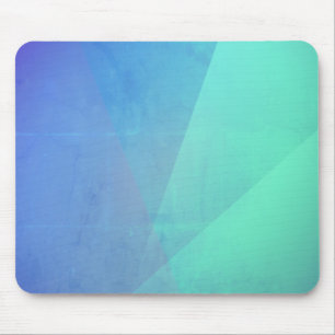 Modernes blaues Aqua und türkisfarbene geometrisch Mousepad