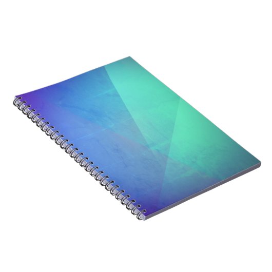 Modernes blaues Aqua und türkisfarbene geometrisch Notizblock (Rechte Seite)