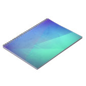 Modernes blaues Aqua und türkisfarbene geometrisch Notizblock (Linke Seite)