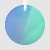 Modernes blaues Aqua und türkisfarbene geometrisch Ornament (Rückseite)