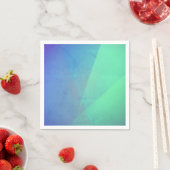 Modernes blaues Aqua und türkisfarbene geometrisch Serviette (Beispiel)