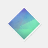 Modernes blaues Aqua und türkisfarbene geometrisch Serviette (Ecke)