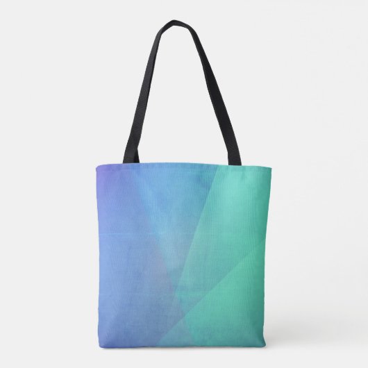 Modernes blaues Aqua und türkisfarbene geometrisch Tasche (Rückseite)