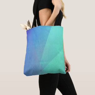 Modernes blaues Aqua und türkisfarbene geometrisch Tasche